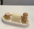 Eco Dishwashing Starter Set | Solid Dish Soap Bar+ Wooden Brush